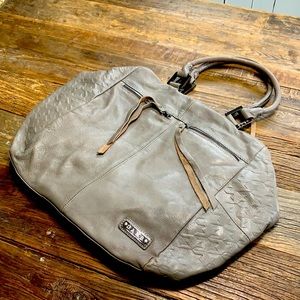LAMB handbag Grey leather XL